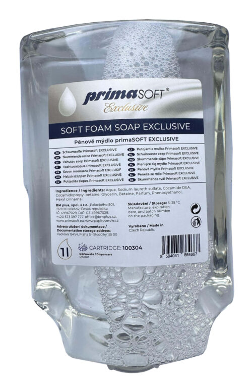 Schaumseife, PrimaSoft Exclusive, Aloe Vera, 1000 ml, Kartusche, weiss